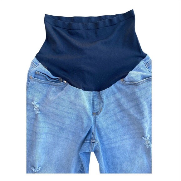 Savi Parker Women’s Size XL Ripped Maternity Jeans Over The Belly Maternity - Picture 5 of 6